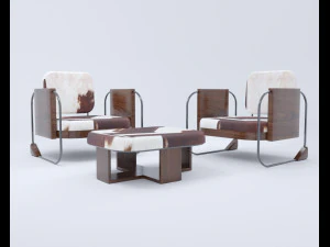 modern chair table 3D Model