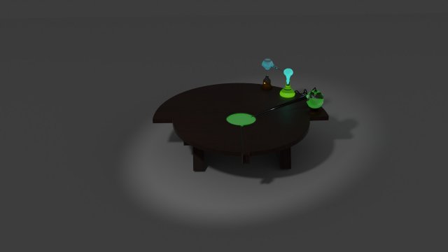 alchemists table 3d- model Modelo 3D .c4d .max .obj .3ds .fbx .stl .blend 