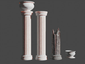 greek columns 3D 模型