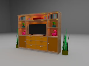 TV 엔터테인먼트 3D 모델