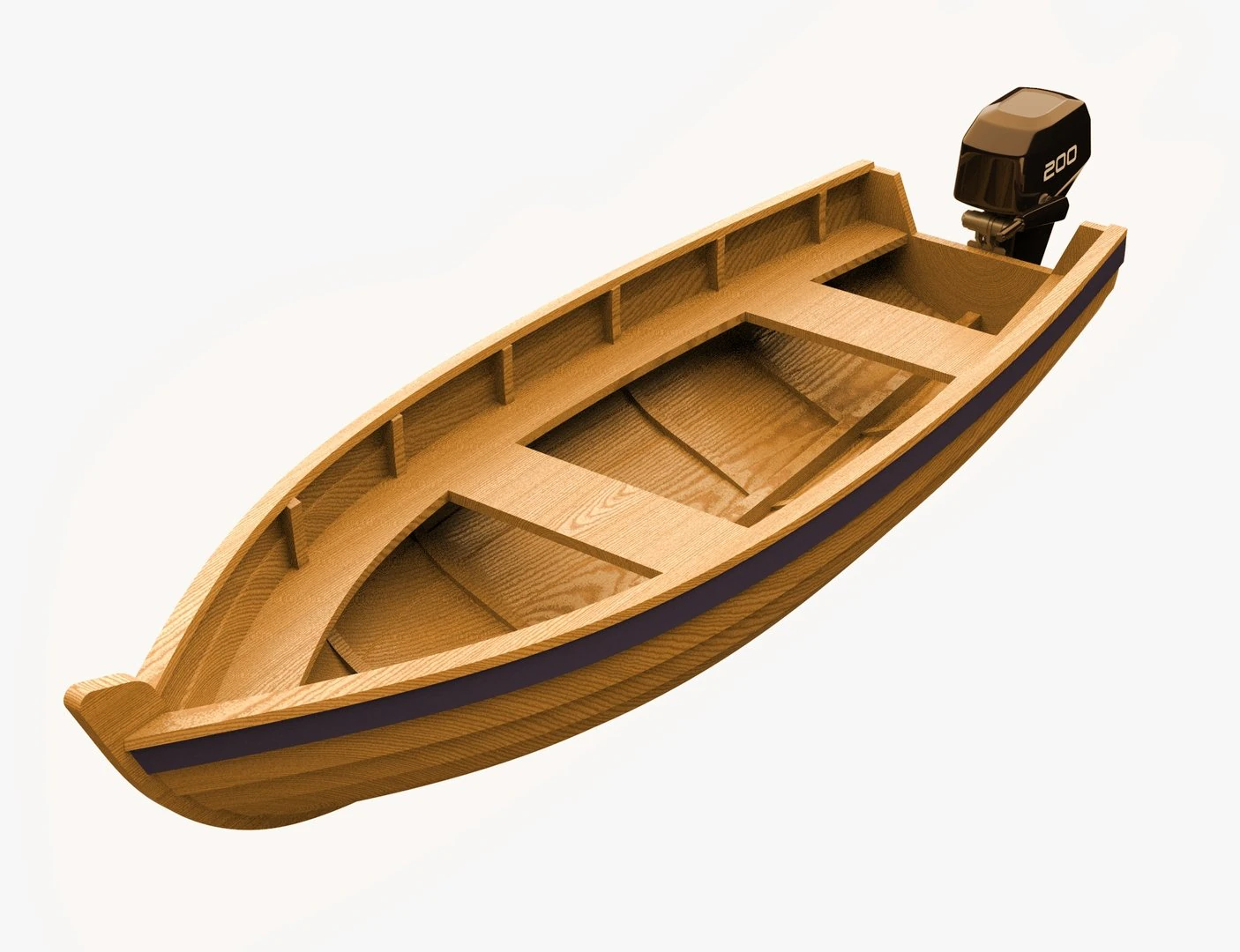 motorboat 2021 3D Model .c4d .max .obj .3ds .fbx .stl .blend 