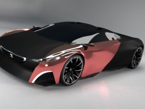 sports-car-peugeot-onyx Model 3D
