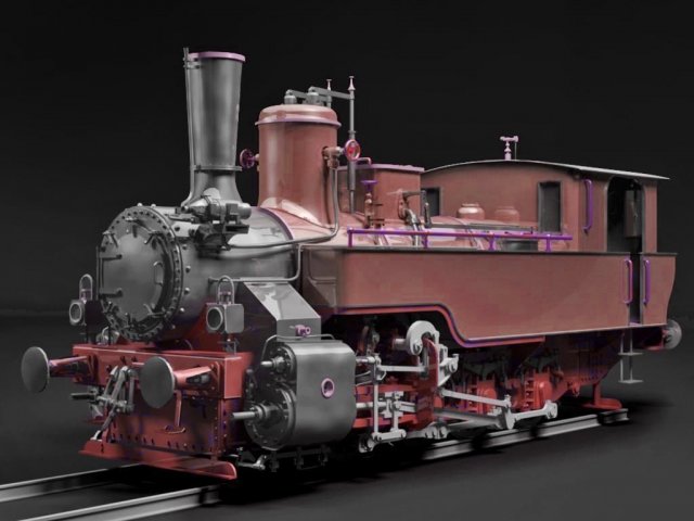 mav class 475 steam engine locomotive tank engine for classic train Modèle 3D .c4d .max .obj .3ds .fbx .stl .blend 