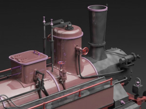 mav class 475 steam engine locomotive tank engine for classic train Modèle 3D