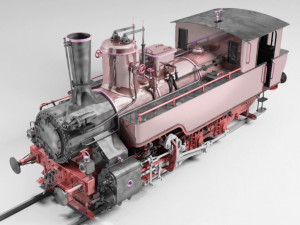 mav class 475 steam engine locomotive tank engine for classic train Modèle 3D