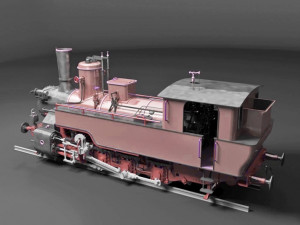 mav class 475 steam engine locomotive tank engine for classic train Modèle 3D