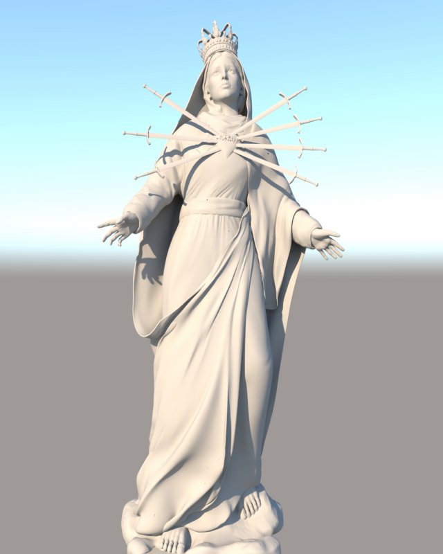 our lady of sorrows 3D 打印模型 .c4d .max .obj .3ds .fbx .stl .blend