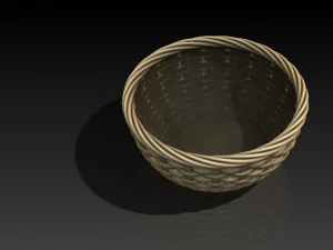 wicker fruit or bread basket 3D Model