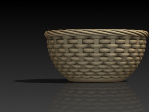 wicker fruit or bread basket 3D Model