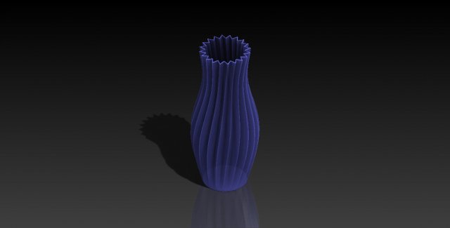 blue glass vase Modelo 3D .c4d .max .obj .3ds .fbx .stl .blend 