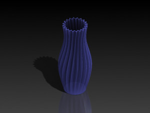 blue glass vase 3D 模型