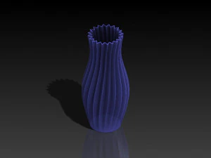 florero de cristal azul Modelo 3D