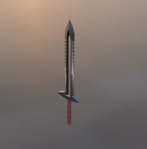 ollow sword low polly Model 3D .c4d .max .obj .3ds .fbx .stl .blend 