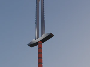 ollow sword low polly 3D Model