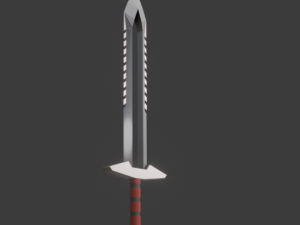ollow sword low polly Model 3D