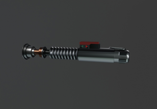 luke skywalkers lightsaber 3D Модель .c4d .max .obj .3ds .fbx .stl .blend 