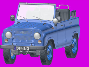 uaz-469 - russian hammer 3D Model