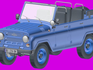 uaz-469 - russian hammer 3D Model
