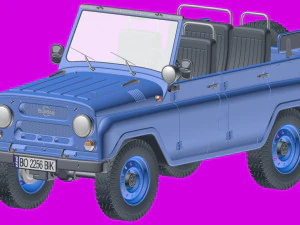 uaz-469 - russian hammer 3D Model