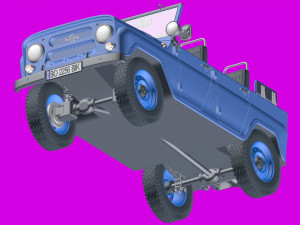 uaz-469 - russian hammer 3D Model