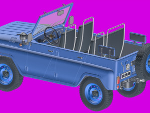 uaz-469 - russian hammer 3D Model