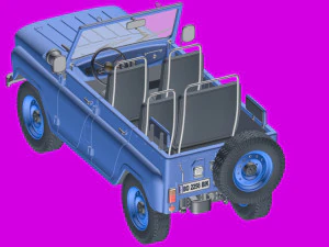uaz-469 - russian hammer 3D Model