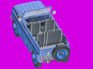 uaz-469 - russian hammer 3D Model