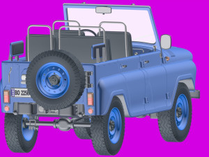 uaz-469 - russian hammer 3D Model