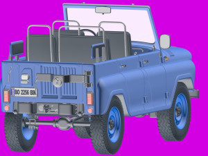 uaz-469 - russian hammer 3D Model