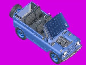 uaz-469 - russian hammer 3D Model