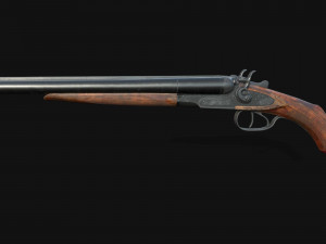 sawn-off shottoz-63 low-poly game-ready 3D Model