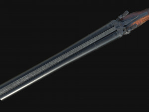 sawn-off shottoz-63 low-poly game-ready 3D Model
