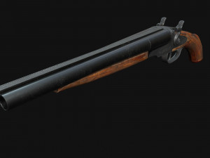sawn-off shottoz-63 low-poly game-ready 3D Model