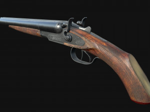 sawn-off shottoz-63 low-poly game-ready 3D Model
