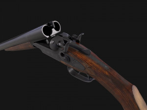 sawn-off shottoz-63 low-poly game-ready 3D Model