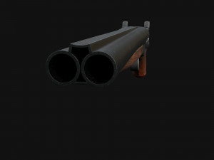 sawn-off shottoz-63 low-poly game-ready 3D Model