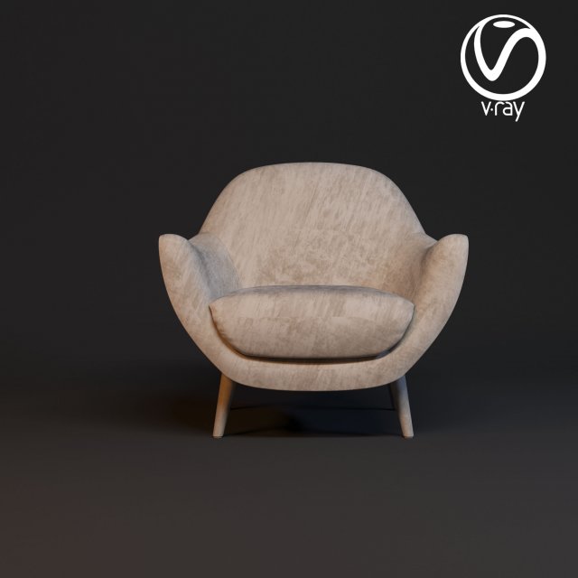 armchair 3D 모델 .c4d .max .obj .3ds .fbx .stl .blend 