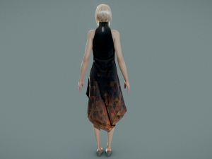 a girl in a dress 3D Модель