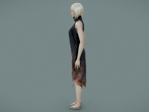 a girl in a dress 3D Модель