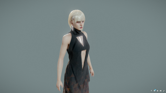 a girl in a dress 3D Модель .c4d .max .obj .3ds .fbx .stl .blend 