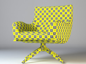 modern leather chair Model 3D