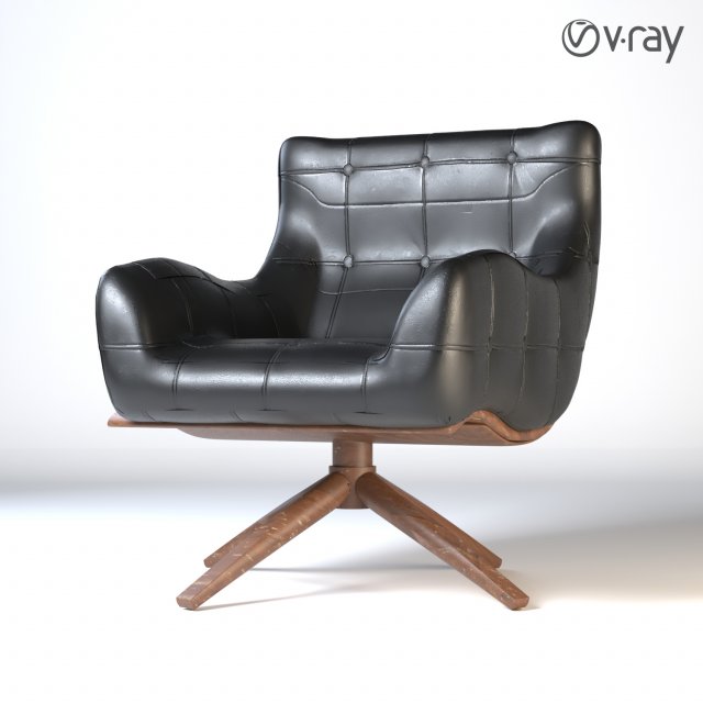 modern leather chair Model 3D .c4d .max .obj .3ds .fbx .stl .blend 