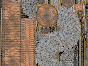 abandoned radio observatory building with satelitte dish Model 3D