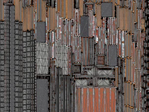 abandoned radio observatory building with satelitte dish 3D Model