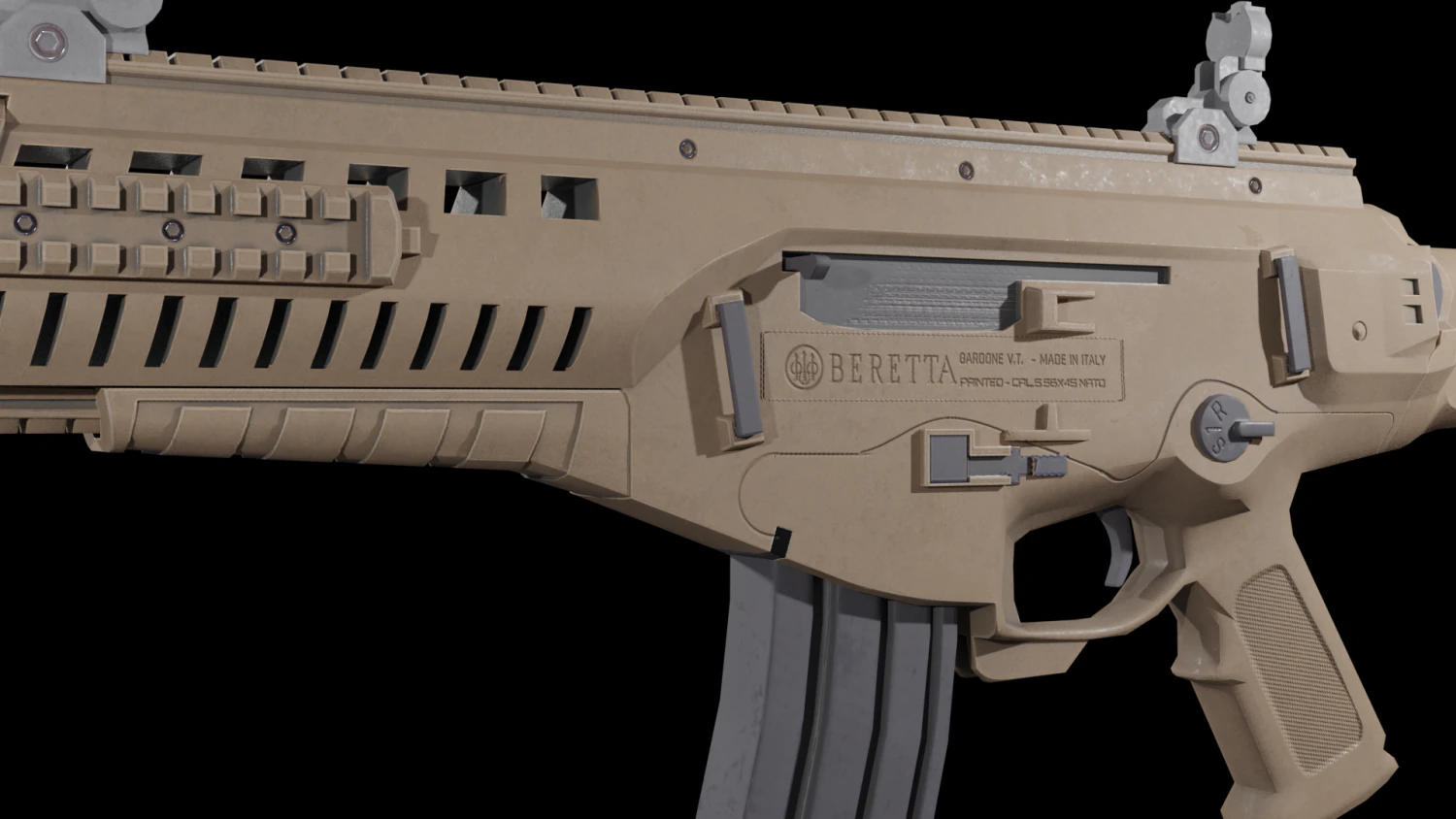 beretta arx-160 assault rifle 3D Model .c4d .max .obj .3ds .fbx .stl .blend 