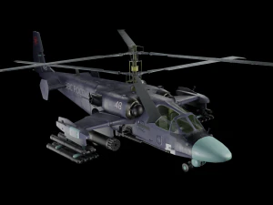 Russian helicopter Kamov Ka-52 alligator 3D Model