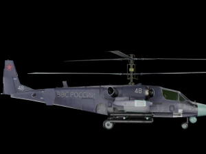 Russian helicopter Kamov Ka-52 alligator 3D Model