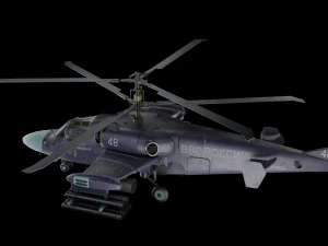 Russian helicopter Kamov Ka-52 alligator 3D Model