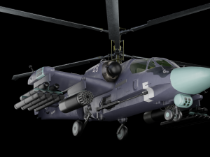 Russian helicopter Kamov Ka-52 alligator Modello 3D
