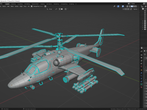 Russian helicopter Kamov Ka-52 alligator Modello 3D